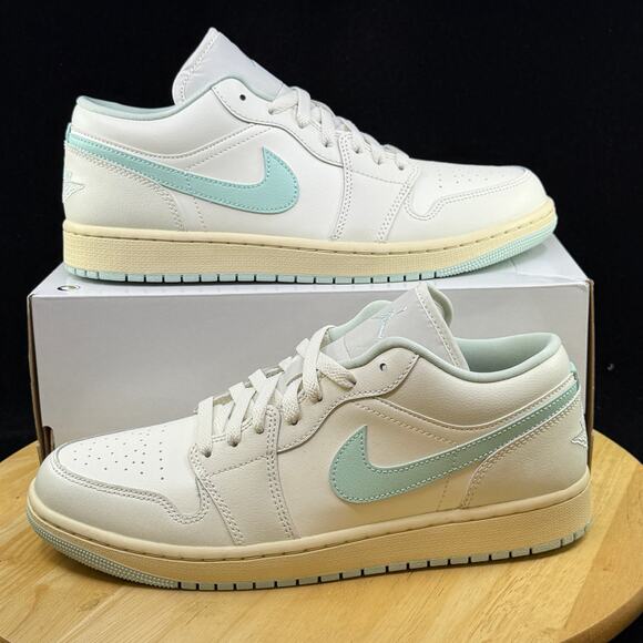 Nike Air Jordan 1 Low Shoes Sail Igloo DC0774-134 Women's Size 11.5/ 10 M NEW - Picture 1 of 8